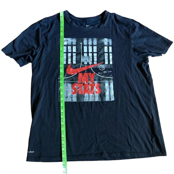 The Nike Tee Men's‎ Black MY-STATS T-Shirt, Size Large , Short Sleeve, Dri-Fit - Picture 7 of 11